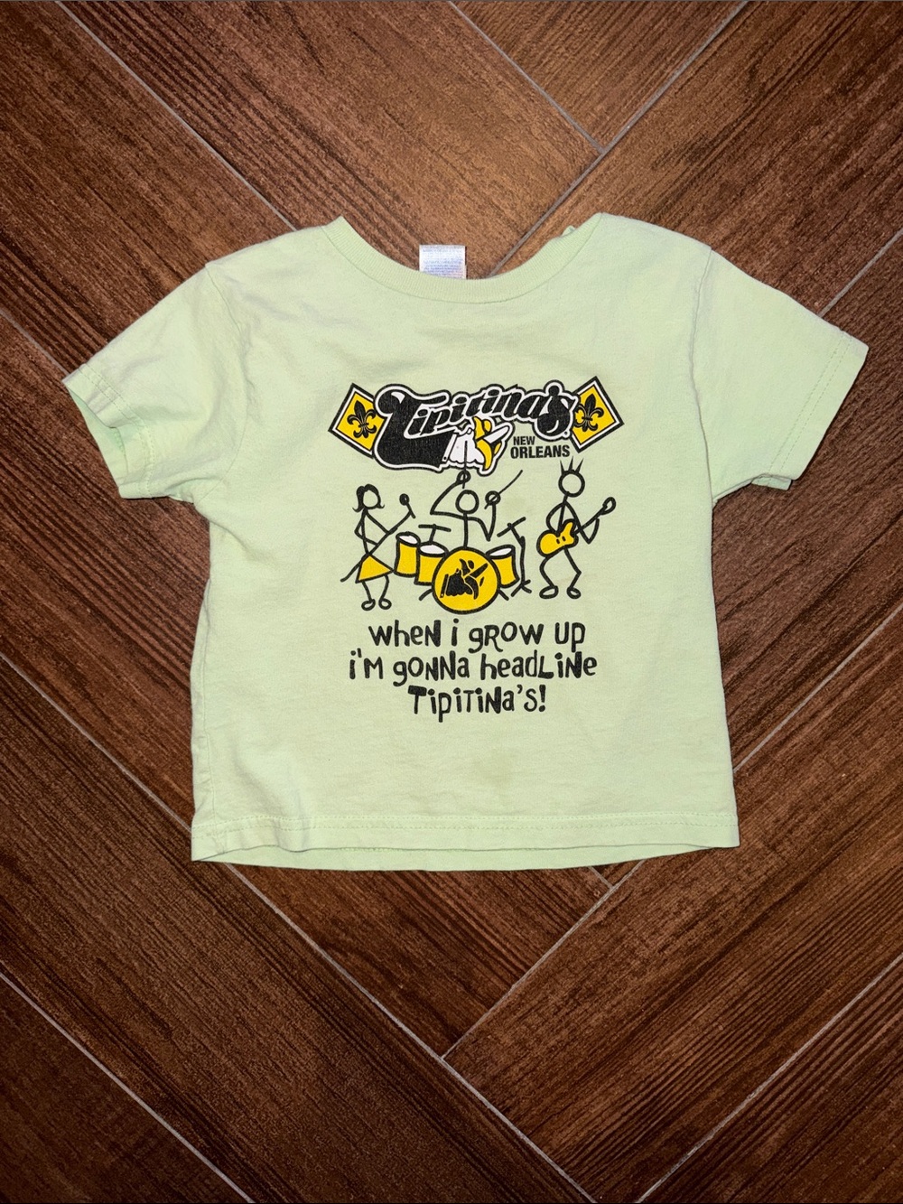 Tipitina’s New Orleans Rabbit Skins Light Lime Kids Short Sleeve T-Shirt